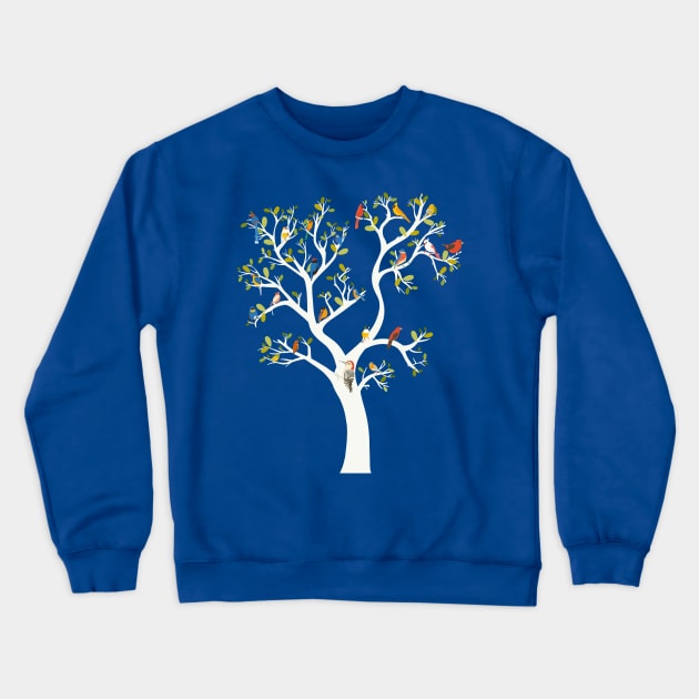 Tree with birds Crewneck Sweatshirt by Mimie20